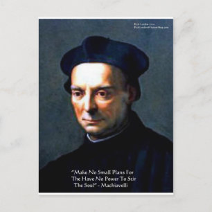 Niccolo Machiavelli "Macht" Wijsheid Citaat Cadeau Briefkaart