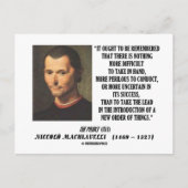 Niccolo Machiavelli Nieuwe Orde van de Dingen Quot Briefkaart (Voorkant)