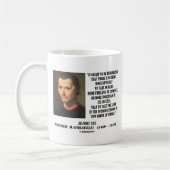 Niccolo Machiavelli nieuwe orde van zaken citeert  Koffiemok (Links)