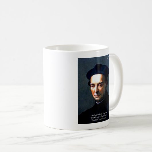 Niccolo Machiavelli "Power" Wisdom Quote Gifts Koffiemok (Voorkant rechts)