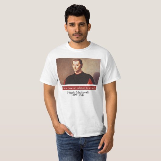 Niccolo Machiavelli T-shirt (Voorkant volledig)