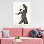 Niccolo Paganini (1782-1840) Het Spelen van het Vi Canvas Afdruk (Insitu (Woonkamer))