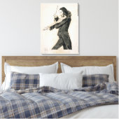 Niccolo Paganini (1782-1840) Het Spelen van het Vi Canvas Afdruk (Insitu (Slaapkamer))