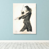 Niccolo Paganini (1782-1840) Het Spelen van het Vi Canvas Afdruk (Insitu (Houten vloer))