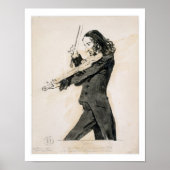 Niccolo Paganini (1782-1840) Het Spelen van het Vi Poster (Voorkant)