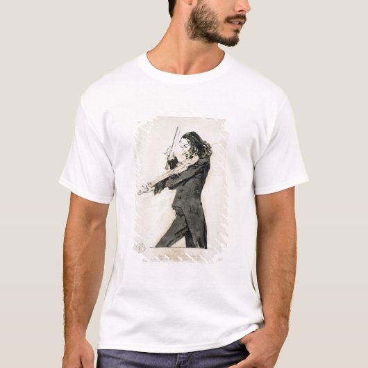 Niccolo Paganini (1782-1840) Het Spelen van het Vi T-shirt (Voorkant)