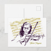Niccolo Paganini Briefkaart (Voorkant / Achterkant)