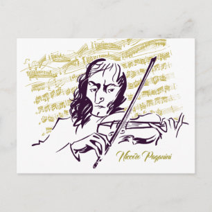 Niccolo Paganini Briefkaart