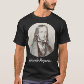 Niccolo Paganini Composer Portrait T-shirt (Voorkant)