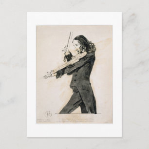 Niccolo Paganini die (1782-1840) Viool, 1 spelen Briefkaart