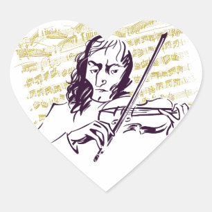 Niccolo Paganini Hart Sticker