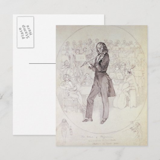 Niccolo Paganini, violist Briefkaart (Voorkant / Achterkant)