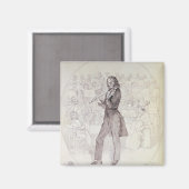 Niccolo Paganini, violist Magneet (Voorkant / Achterkant)