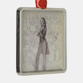 Niccolo Paganini, violist Metalen Ornament (Rechts)