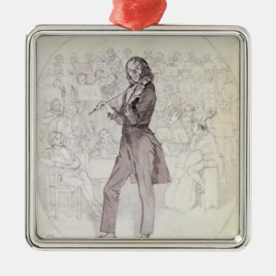 Niccolo Paganini, violist Metalen Ornament