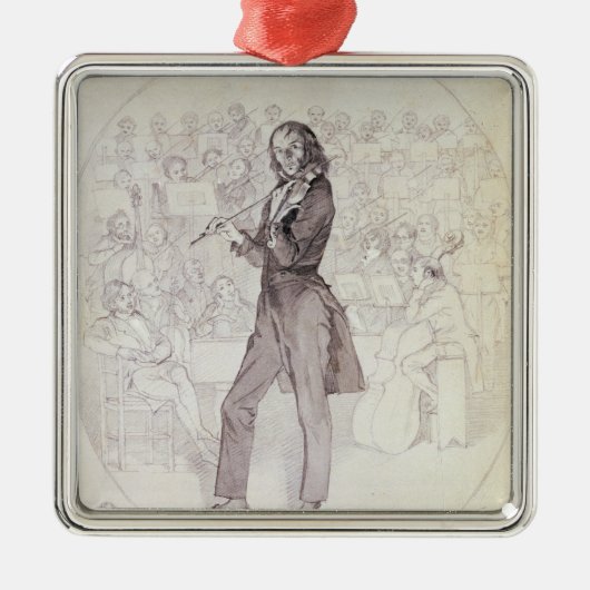 Niccolo Paganini, violist Metalen Ornament (Voorkant)