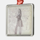Niccolo Paganini, violist Metalen Ornament (Links)