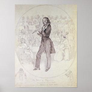 Niccolo Paganini, violist Poster