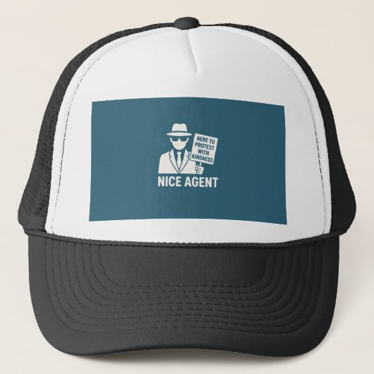 Nice Agent – Kindness Agent Cap Trucker Pet (Voorkant)