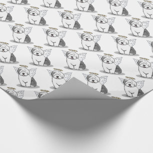 Nice Angel Old English Sheepdog (grijs 1) - Cute Cadeaupapier