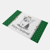 Nice Angel Old English Sheepdog (grijs 1) - Cute Deurmat (Schuin)