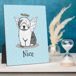 Nice Angel Old English Sheepdog (grijs 1) - Cute Fotoplaat