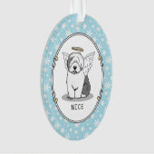 Nice Angel Old English Sheepdog (grijs 1) - Cute Ornament (voorkant)