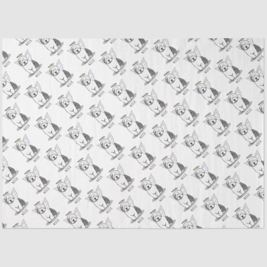 Nice Angel Old English Sheepdog (grijs 1) - Cute Tissuepapier (Voorkant)