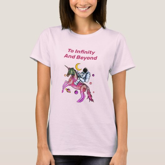 Nice Astronaut Ride Space Unicorn Horse T-shirt (Voorkant)