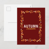 Nice Autumn Season with pine and Leaves Feestdagenkaart (Voorkant / Achterkant)