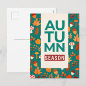 Nice Autumn Season with pine and Leaves Feestdagenkaart (Voorkant / Achterkant)