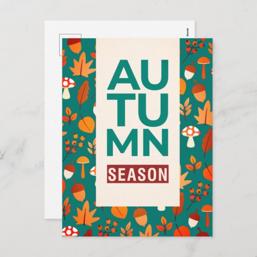 Nice Autumn Season with pine and Leaves Feestdagenkaart (Voorkant / Achterkant)