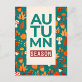 Nice Autumn Season with pine and Leaves Feestdagenkaart (Voorkant)