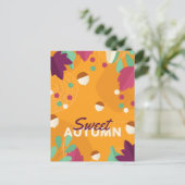 Nice Autumn Season with pine and Leaves Feestdagenkaart (Staand voorkant)