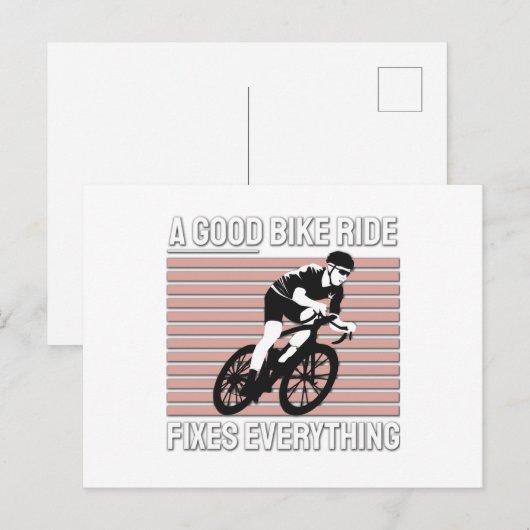 Nice Bike Rider Design - Een goede Bike Ride Fixen Briefkaart (Voorkant / Achterkant)