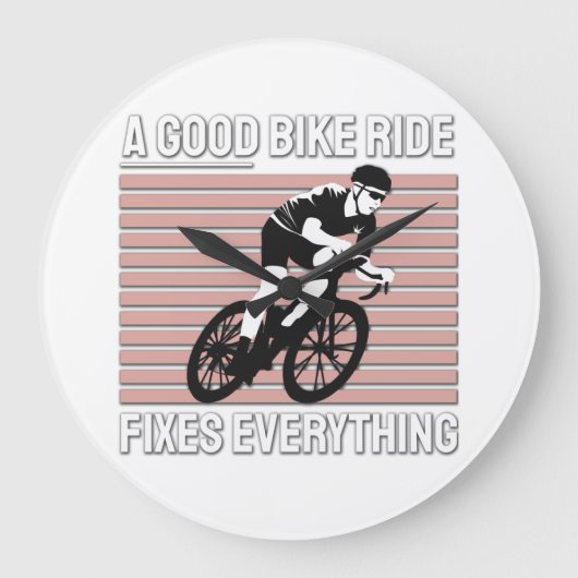 Nice Bike Rider Design - Een goede Bike Ride Fixen Grote Klok (Voorkant)