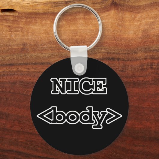 nice body html code sleutelhanger (Voorkant)
