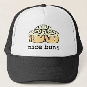 Nice Buns Cinnamon Roll Funny Cartoon Design Trucker Pet
