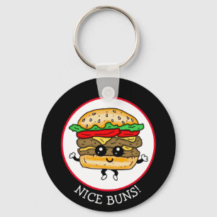 Nice Buns, Funny Hamburger Pun Sleutelhanger