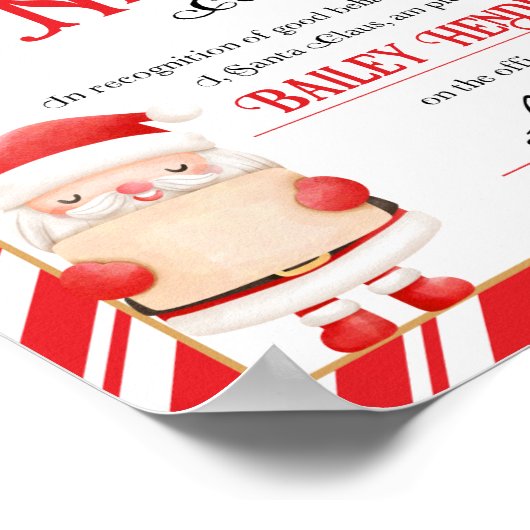 Nice Certificaat Goedgekeurd Sinterklaas Poster (Hoek)