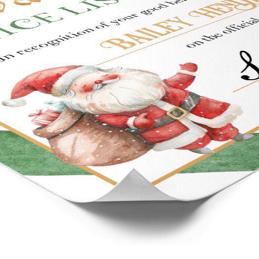 Nice Certificaat Goedgekeurd Sinterklaas Poster (Hoek)