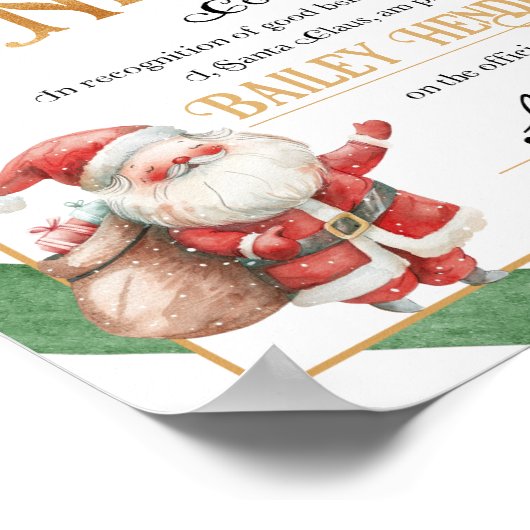 Nice Certificaat Goedgekeurd Sinterklaas Poster (Hoek)