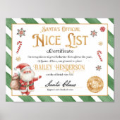 Nice Certificaat Goedgekeurd Sinterklaas Poster (Voorkant)