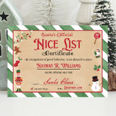 Nice Certificaat Goedgekeurd Van Santa Kaart