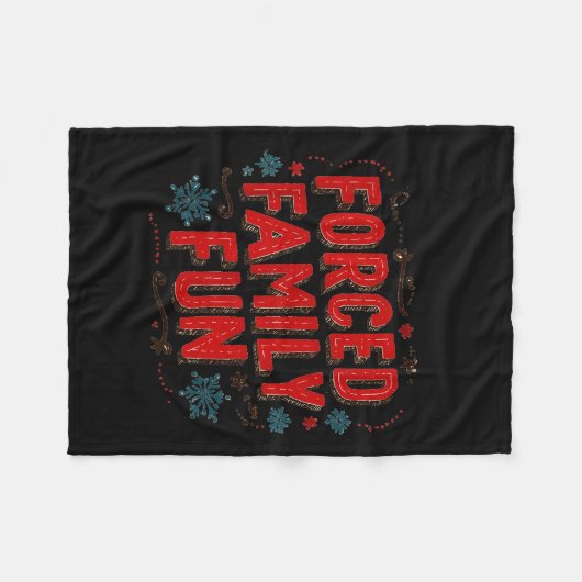 Nice Christmas Statement For Forced Family Fun Lov Fleece Deken (Voorkant (Horizontaal))