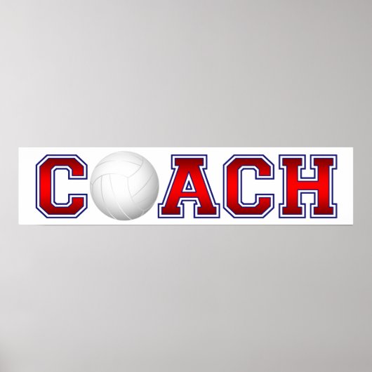 Nice Coach Volleyball Insignia 1 Poster (Voorkant)