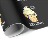 Nice Cream Funny Ice Cream Pun Dark BG Cadeaupapier (Rol Hoek)