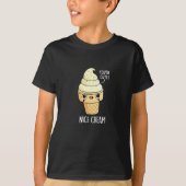 Nice Cream Funny Ice Cream Pun Dark BG T-shirt (Voorkant)