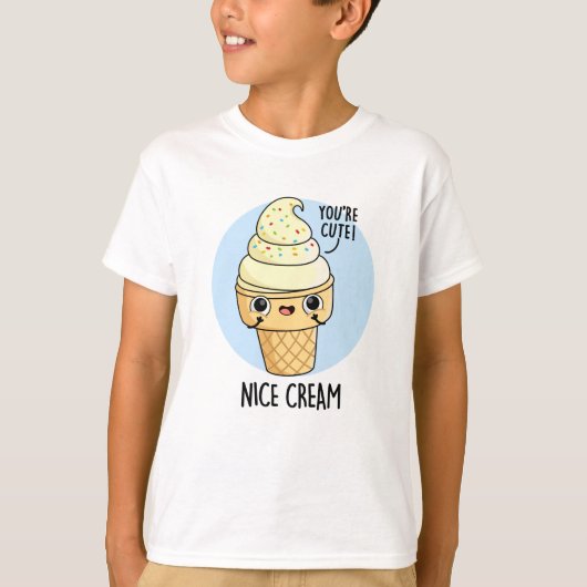 Nice Cream Funny Ice Cream Pun T-shirt (Voorkant)
