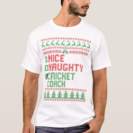 Nice Cricket Coach Cricket Coach Funny kerstcadeau T-shirt (Voorkant)